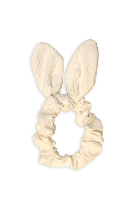 Vanilla Cream Bunny Ear Scrunchie