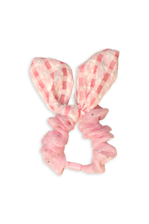 Pink Bunny Ear Scrunchie