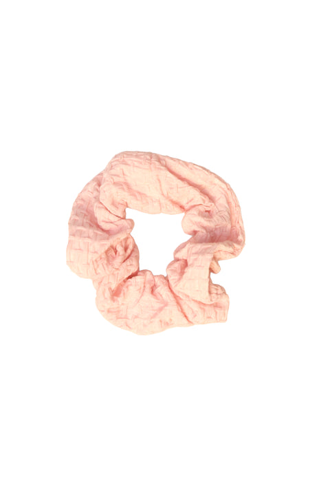 Peach Blossom Scrunchie “ Soft Textured Fabric In Light Coral