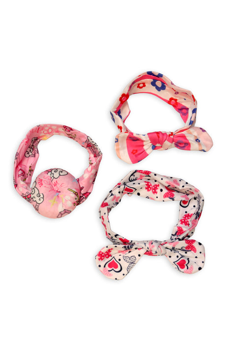 Sweetheart Knotted Headband Trio “ Carousel, Retro Bloom & Ladybug Love
