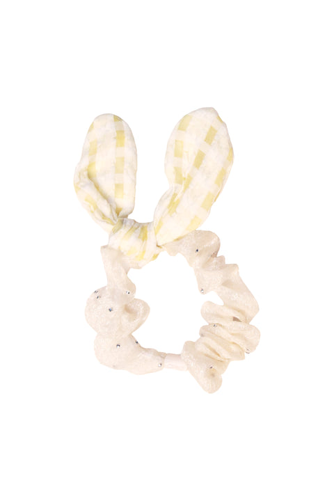Lemon Meringue Bunny Scrunchie “ Soft Sparkle