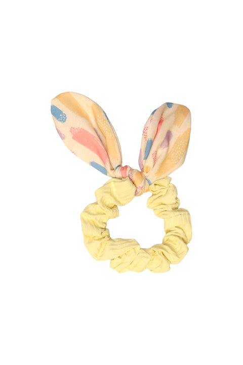 Sunny Bunny Ear Scrunchie: Pastel Charm Hair Accessory
