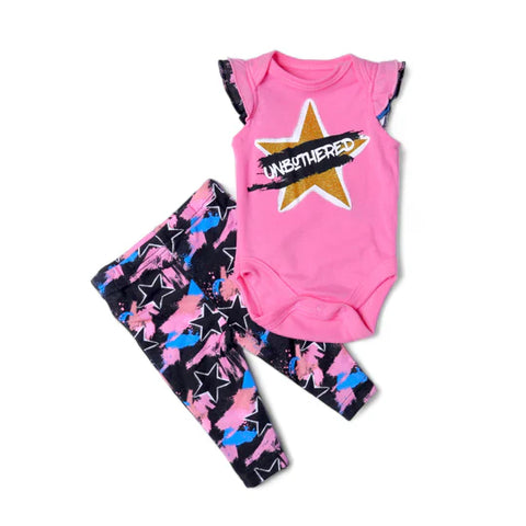 Unbothered Baby Romper 3 Pieces Set