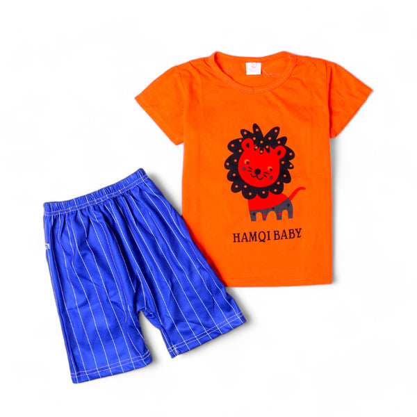 ORANGE & BLUE - SHIRT & SHORTS
