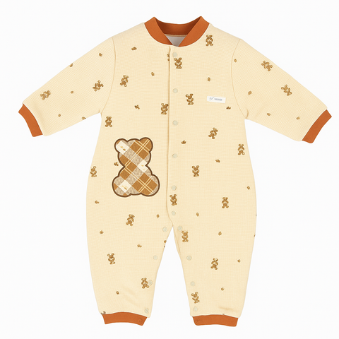 Good Luck Wool Baby Romper With Bib