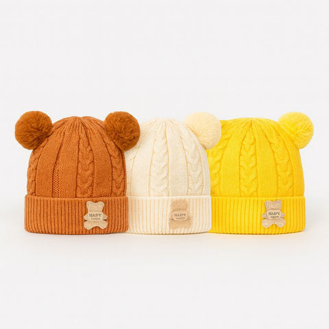 Happy Honey Bear Wool Cap