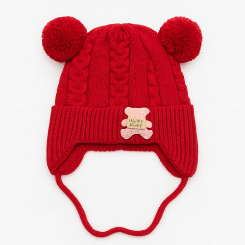 Happy Honey Bear Wool Cap