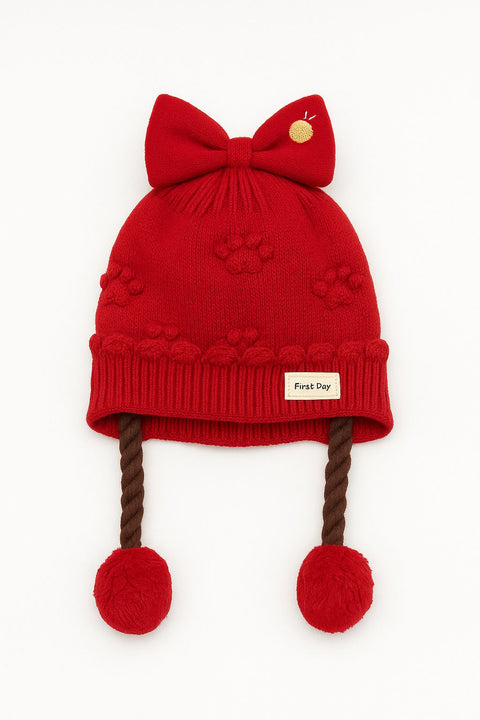 Wool Cap With “First Day” Logo