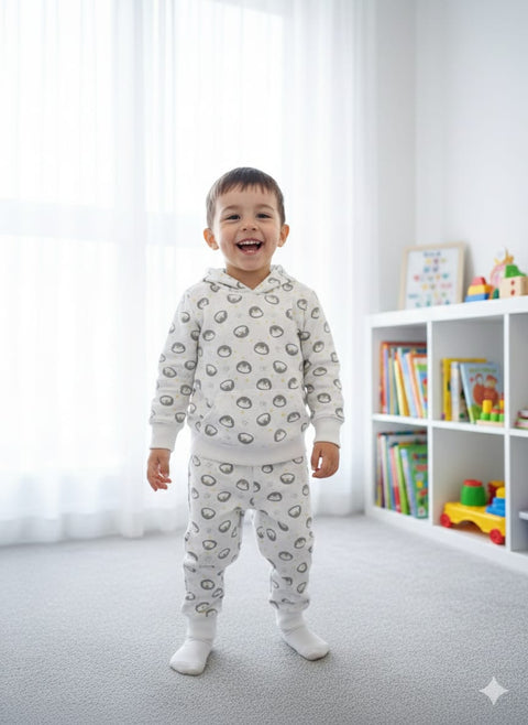 The Pingo Print Hooded Set