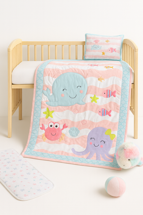 Baby Cot Set Bedding Little Ones