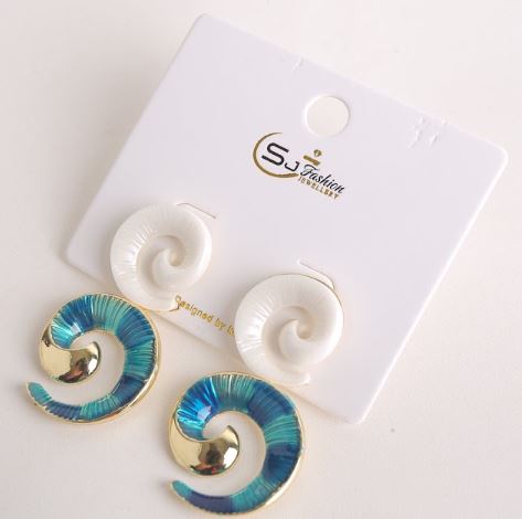 Elegant Spiral Drop Earrings