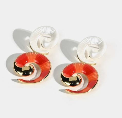 Elegant Spiral Drop Earrings
