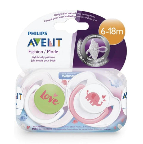 Avent Fashion Mood Soother 6-18M Pack Of 2
