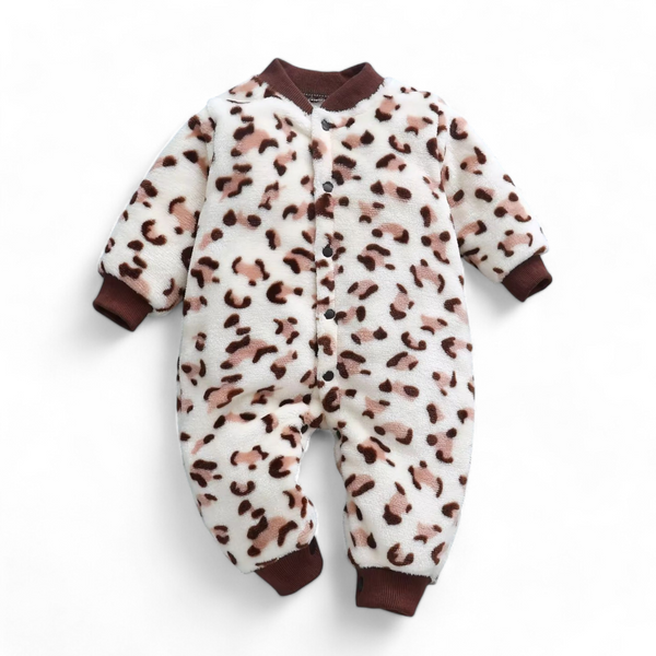 Elegant New Born Baby Jumpsuit-leopard print