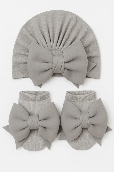 Mei Yan Baby Turban Cap+Booties Set