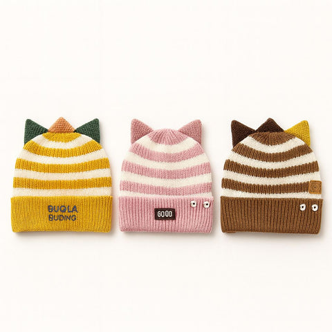 Wool Cap With Ear Cover & Adjustable Strap