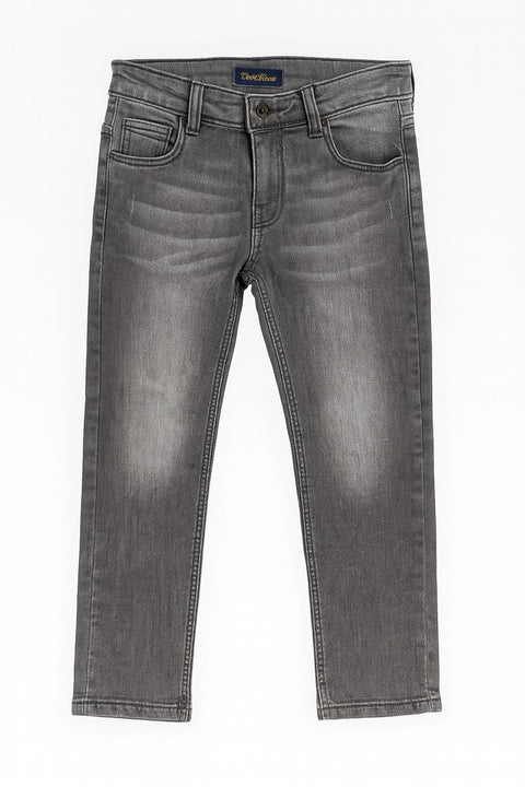 Boys' Grey Fade Wash Stretch Jeans “ Slim Fit