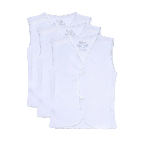 Little Darling Girls Cotton Vest Sleeveless