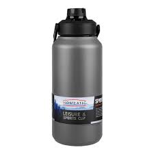 Homeatic Steel Water Bottle 1300 Ml (Black, Red, Grey)