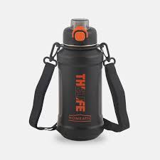 Homeatic Steel Water Bottle 1000 Ml (Purple, White, Black)