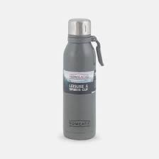 Homeatic Steel Water Bottle 700 Ml (Pink, Black, Gray)