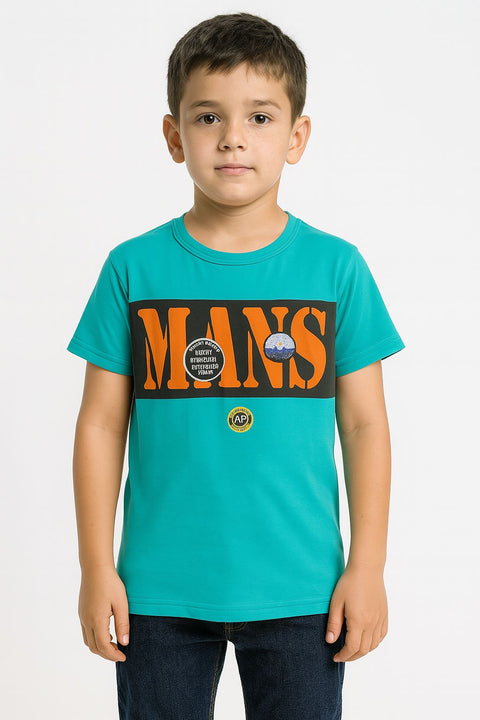 Boys Blue Œmans” Graphic T-Shirt “ Urban Cool Vibes