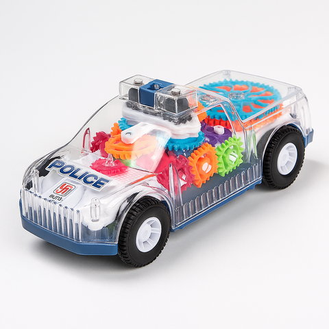 Police Toy Driving Transparent Gear Music Lamp Kids Gift Car