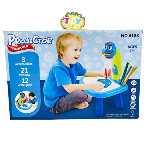 Projector Painting Desk Blue