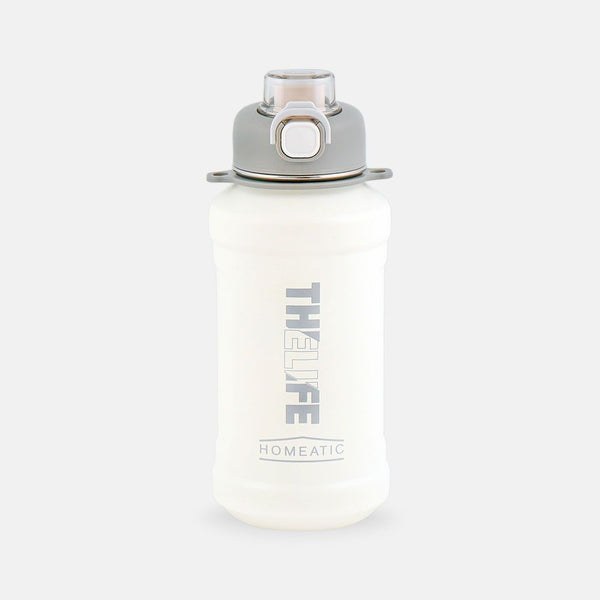 STEEL WATER BOTTLE 1000 ML WHITE SPORTS