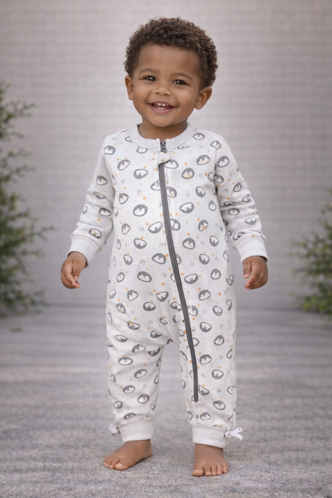 Fleece Romper Printed