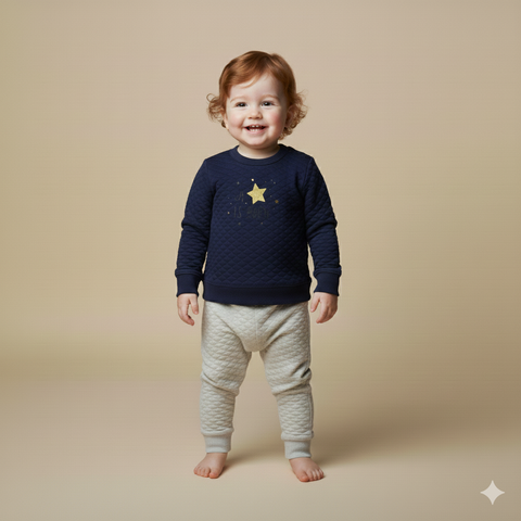 Star Print Tow Piece Suit