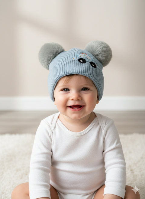 Wool Cap With Car Print