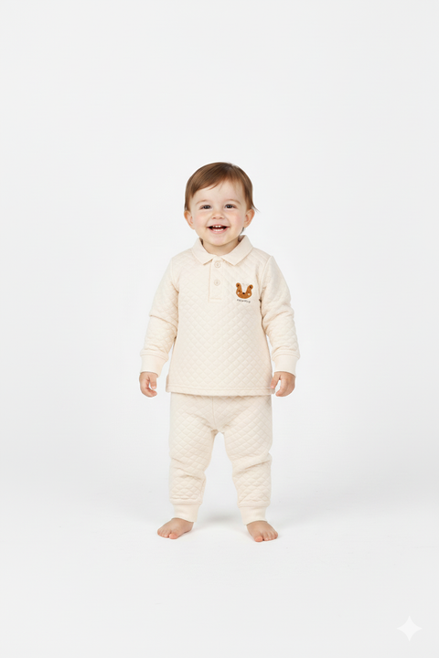 Honey Bear Print Two Piece Suit