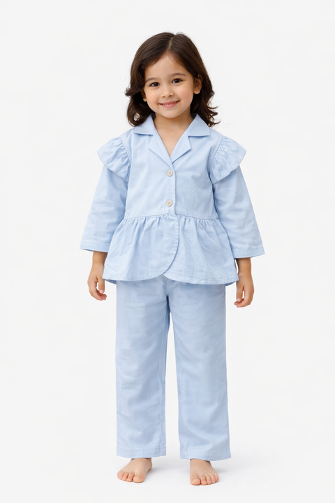 Baby Girl Peplum Top With Pants Set