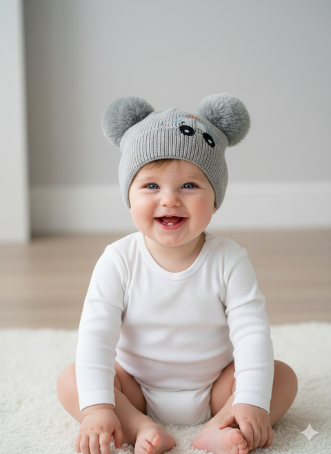 Wool Cap With Car Print