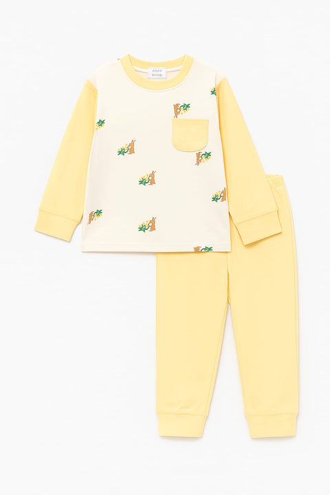 Rabbit Printed 2Pcs Suit