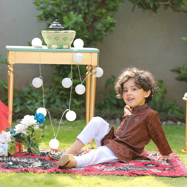 BOYS EMBROIDERED 2PCS SUIT 721