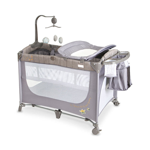 DROP SIDE PLAY PEN – GREY