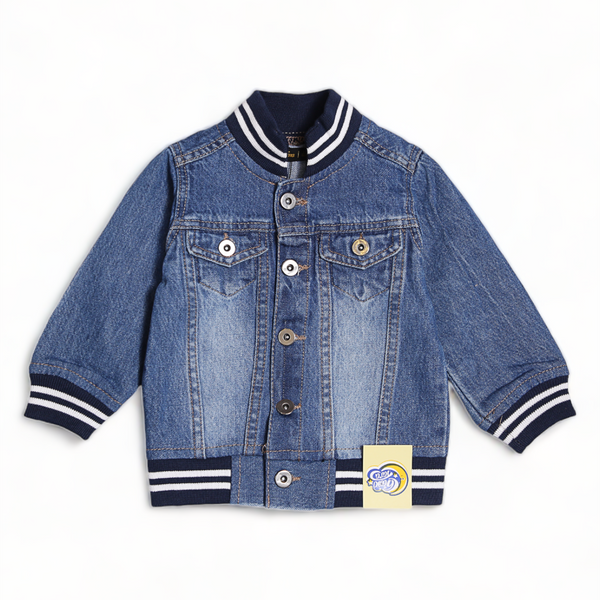 DENIM JACKET W/RIB