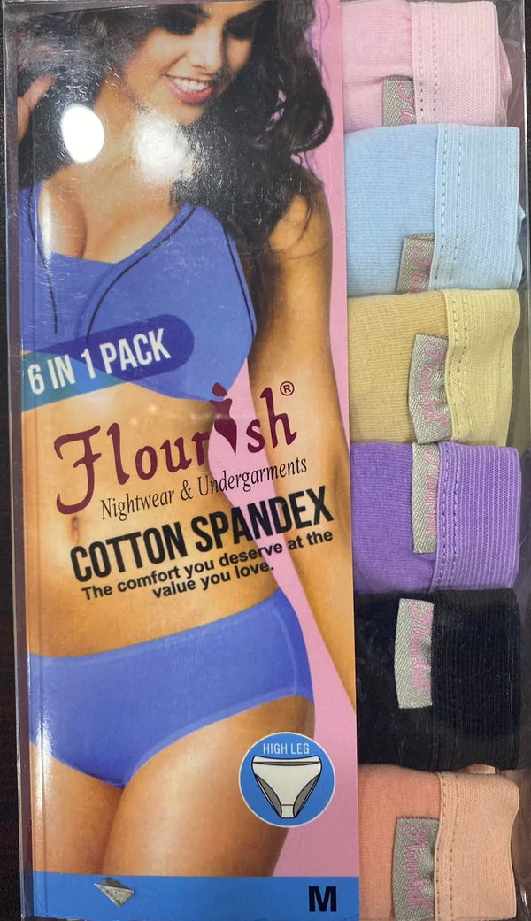 PANTY 6 PAIR PACK FLOURISH
